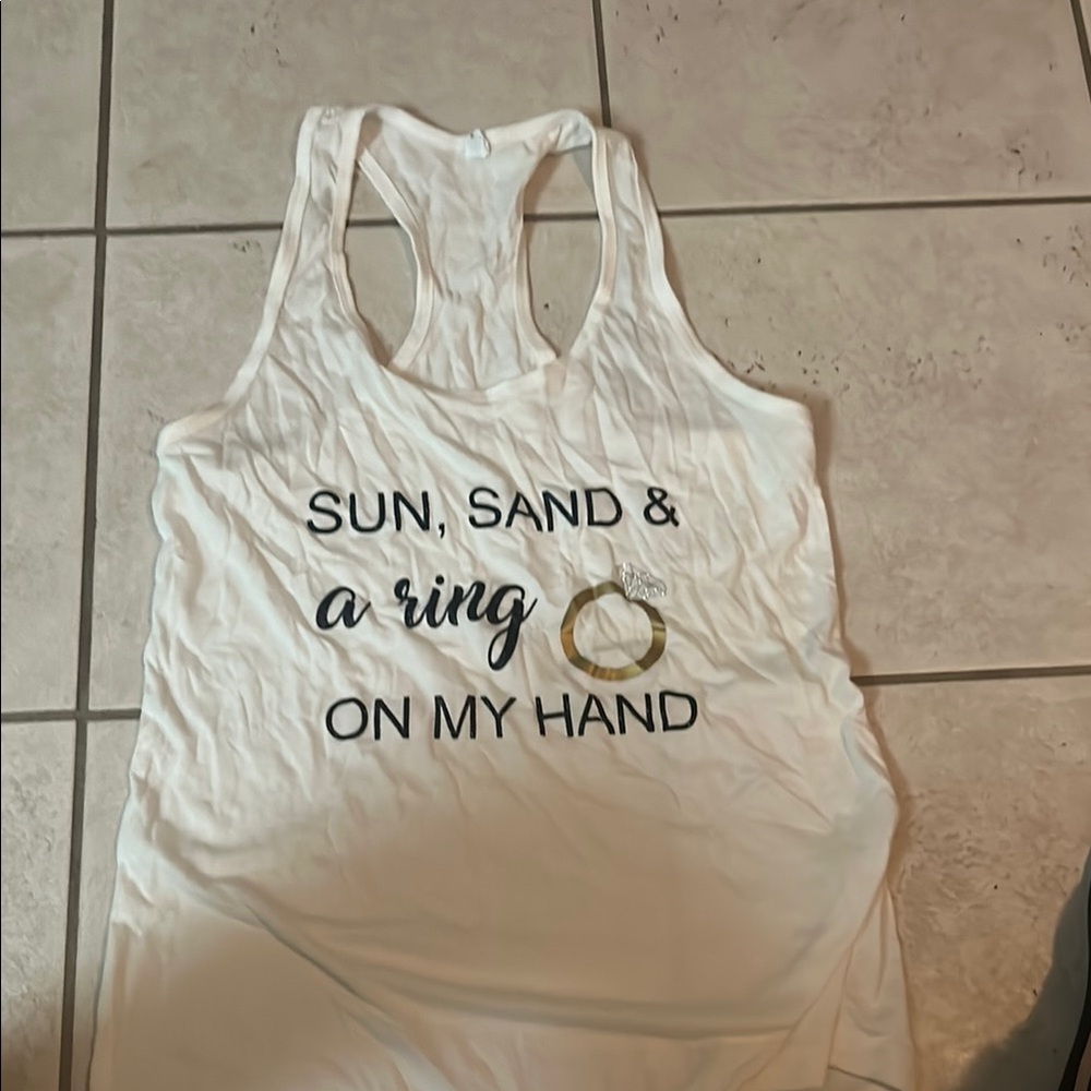 White Tank Top with Fun Graphic